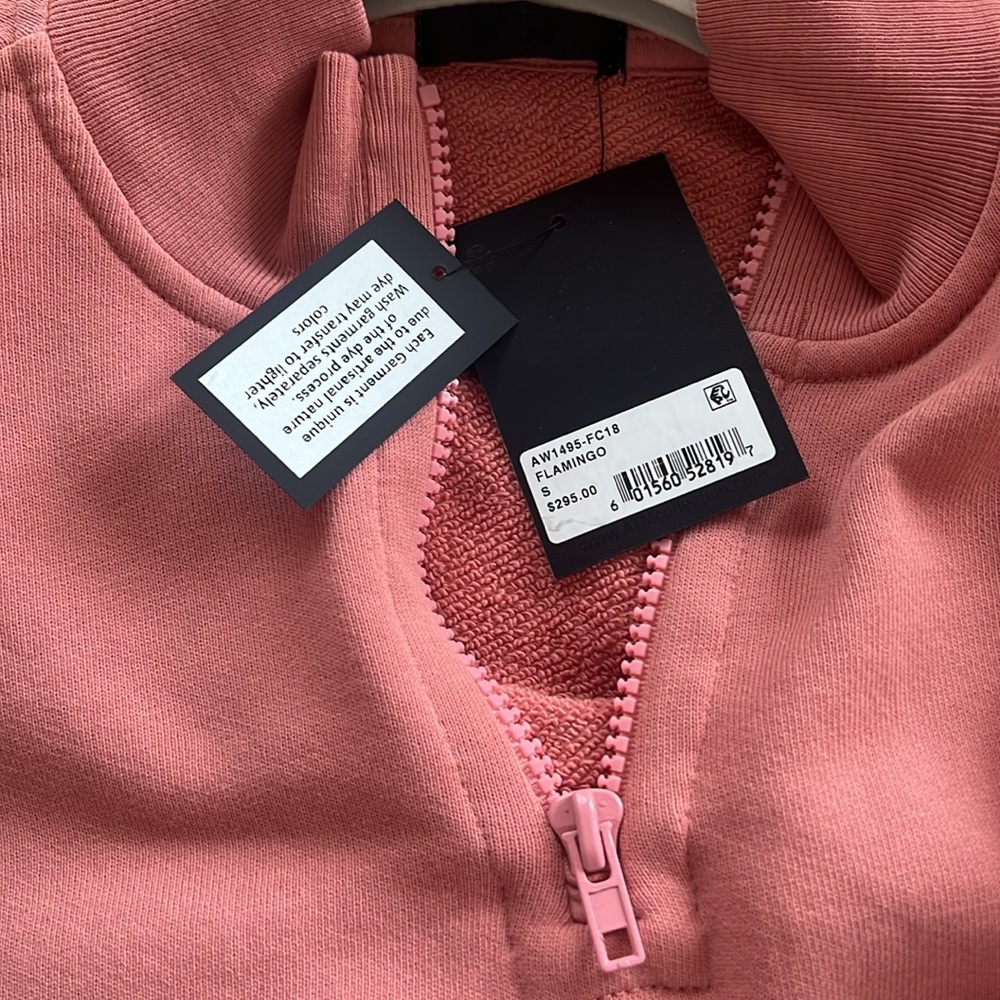 NWT $295 ATM Anthony Thomas Melillo French Terry Sweatshirt Size S M Half Zip - Picture 8 of 11